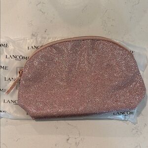 Lancome Pink Glitter Cosmetic Bag